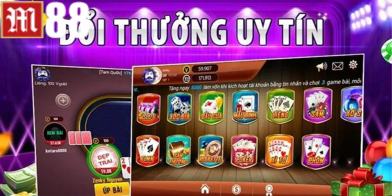 Game bài đổi thưởng M88 so với game bài truyền thống