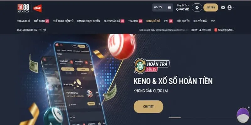 Tổng quan giới thiệu cổng game xổ số M88